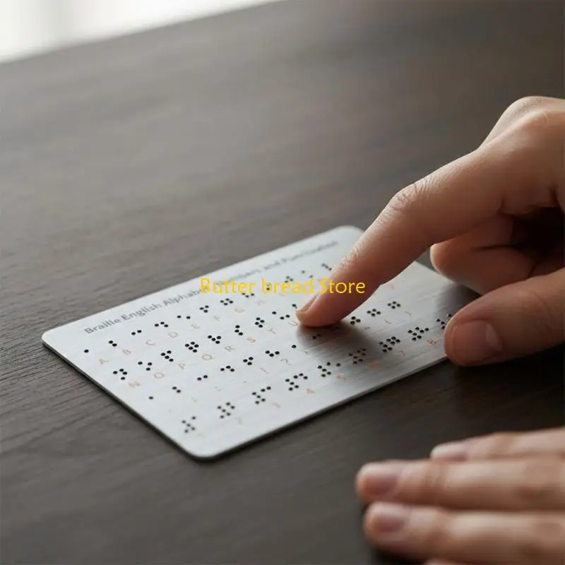 W89C Comprehensive Braille Education Board Featuring Raised Dots Alphabets Numbers Symbols Learning For Blind Kids