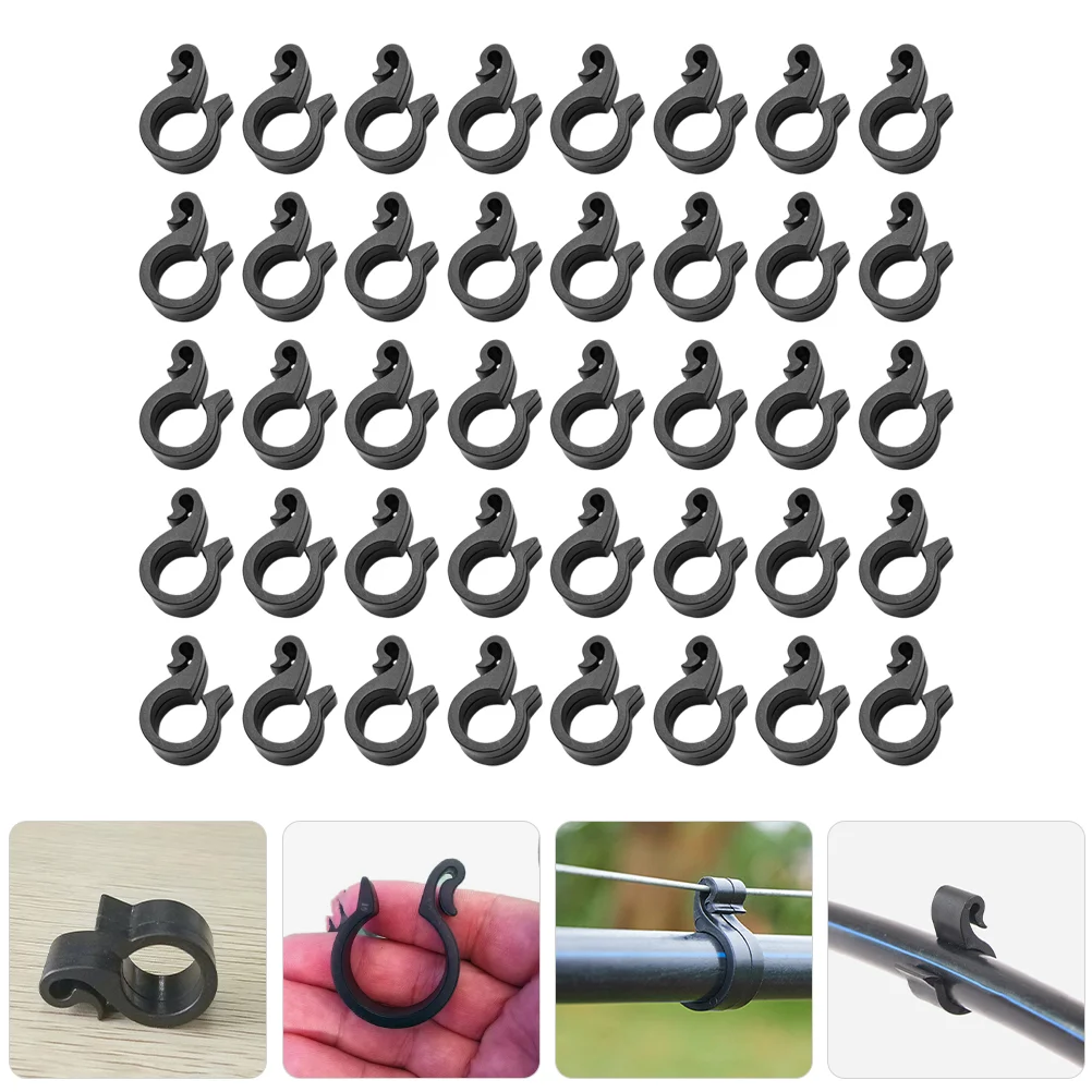 

100 Pcs Drip Irrigation Pipe Clamp Hose Garden Clamps for Clip Tube Tubing Clips Plastic Hanging Fixing