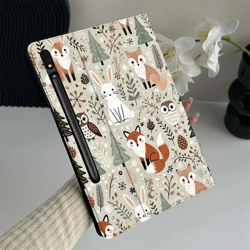 

Cartoon Forest Animal Pattern Gift Tablet Case For Samsung Galaxy Tab S7 S8 S9 S10 FE Lite