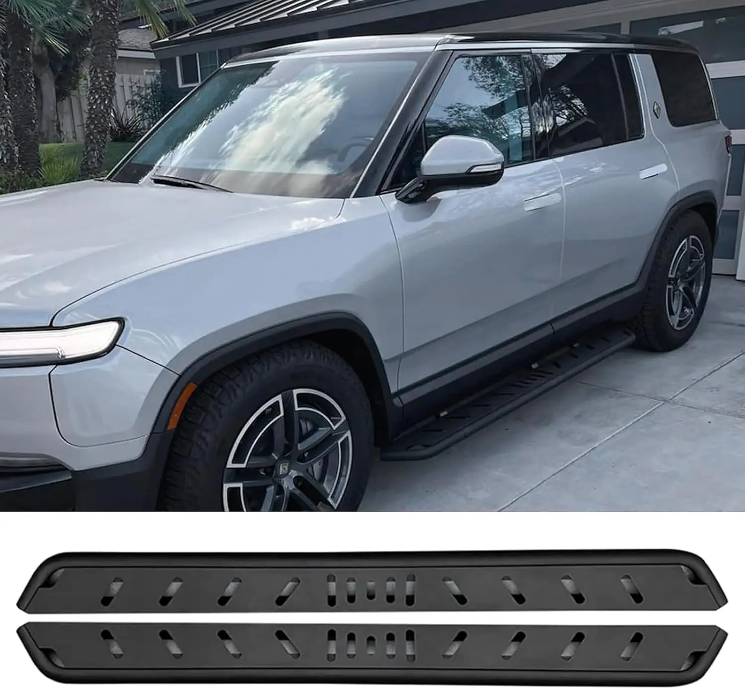 

2PCS Running Boards fit for R1S Door Side Steps Compatible with R1S 2025 Nerf Bars Pedal for R1S Exterior Accessories