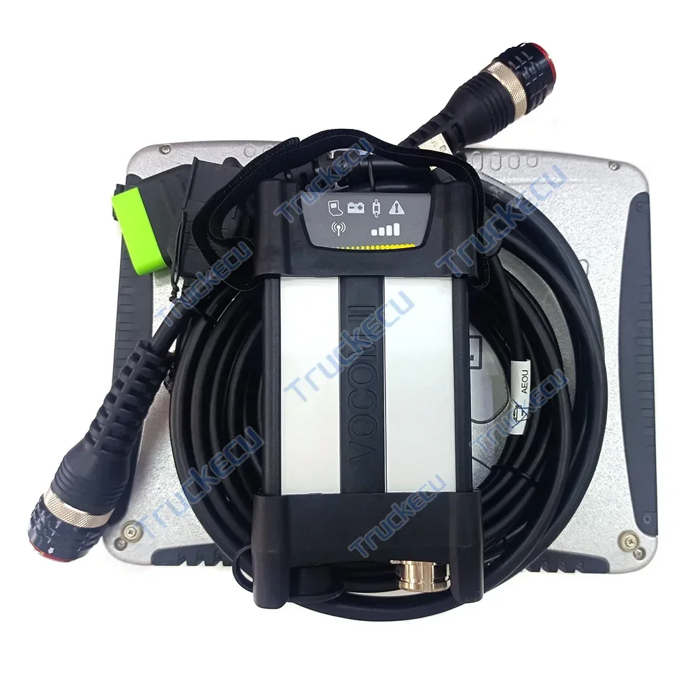 

V2.8 Premium Tech Tool for VOLVO Vocom II 88894000 VOCOM 2 for Articulated Truck Excavator UD EURO6 Diagnostic Tool+CF19 Laptop