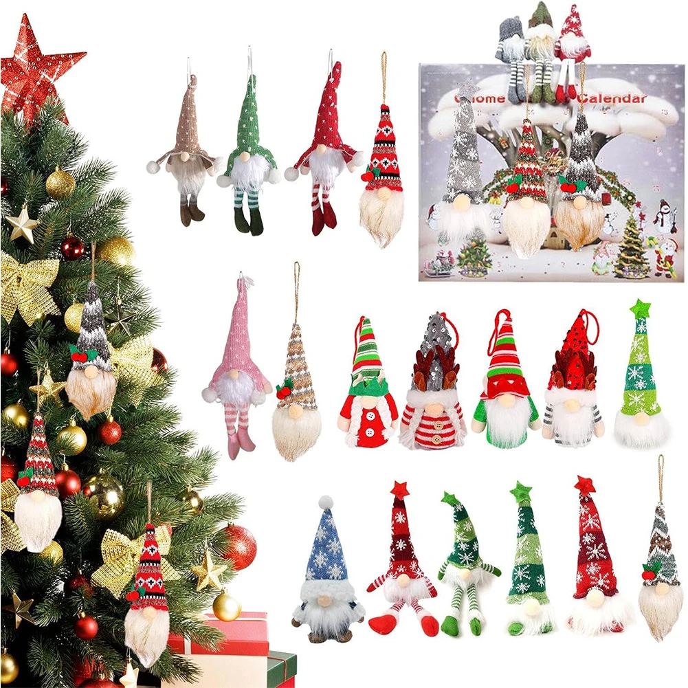 

Christmas Gnome Holidays Advent Calendar 2024 24 Days Xmas Countdown Calendar with Gnome Plush Toys Christmas Countdown Calendar