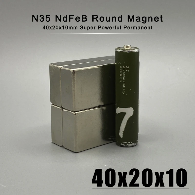 1/2/5/10/20Pcs 40x20x10mm Neodymium Material 40*20*10 mm NdFeB N35 Magnets Strong Block magnet Magnetic Materials Imanes