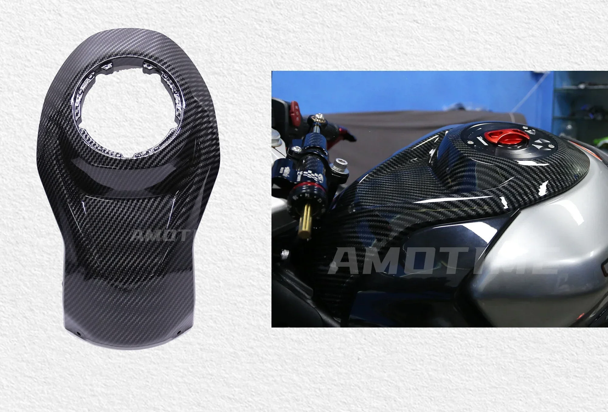 

Yamo modification is suitable for spring breeze 450SR fuel tank front cover carbon fiber texture water transfer printing value p