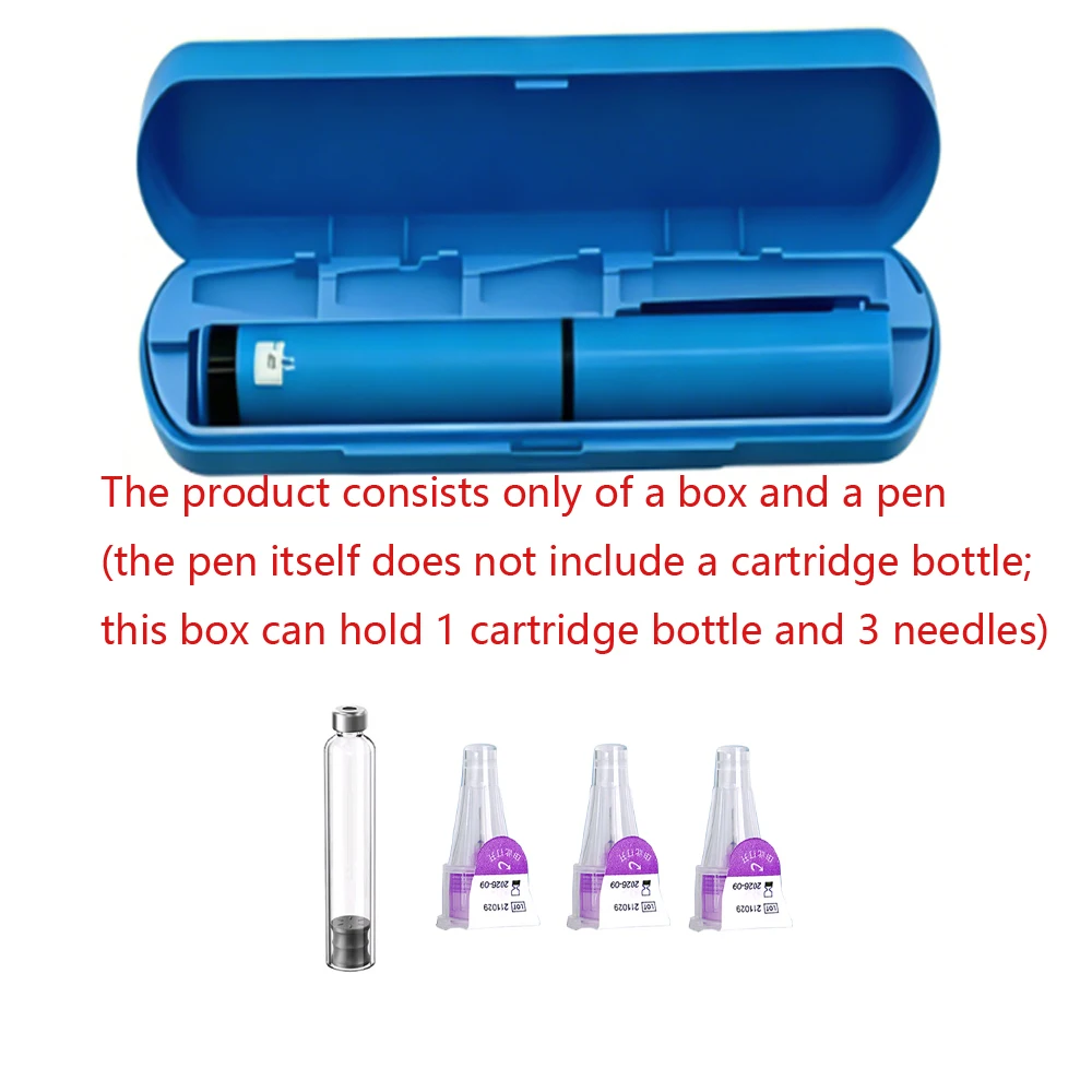 1set 60U Reusable Injection Pen 10pcs bottles 10pcs tips Plastic Peptide Pens Magic Pens for 3ml Cartridge With Protable Case view 4