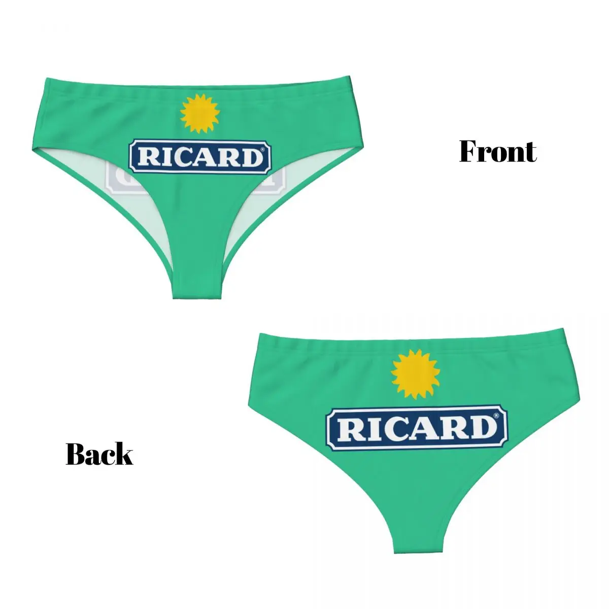 Custom Womens Ricards Drink Brief Panties Female Stretch Underwear Underpants