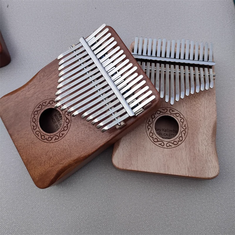20Pcs 17Keys Finger Musical Thumb Piano Solid Wood Keyboard Instrument Calimba Handmade Beginners Portable Kids Gift Present