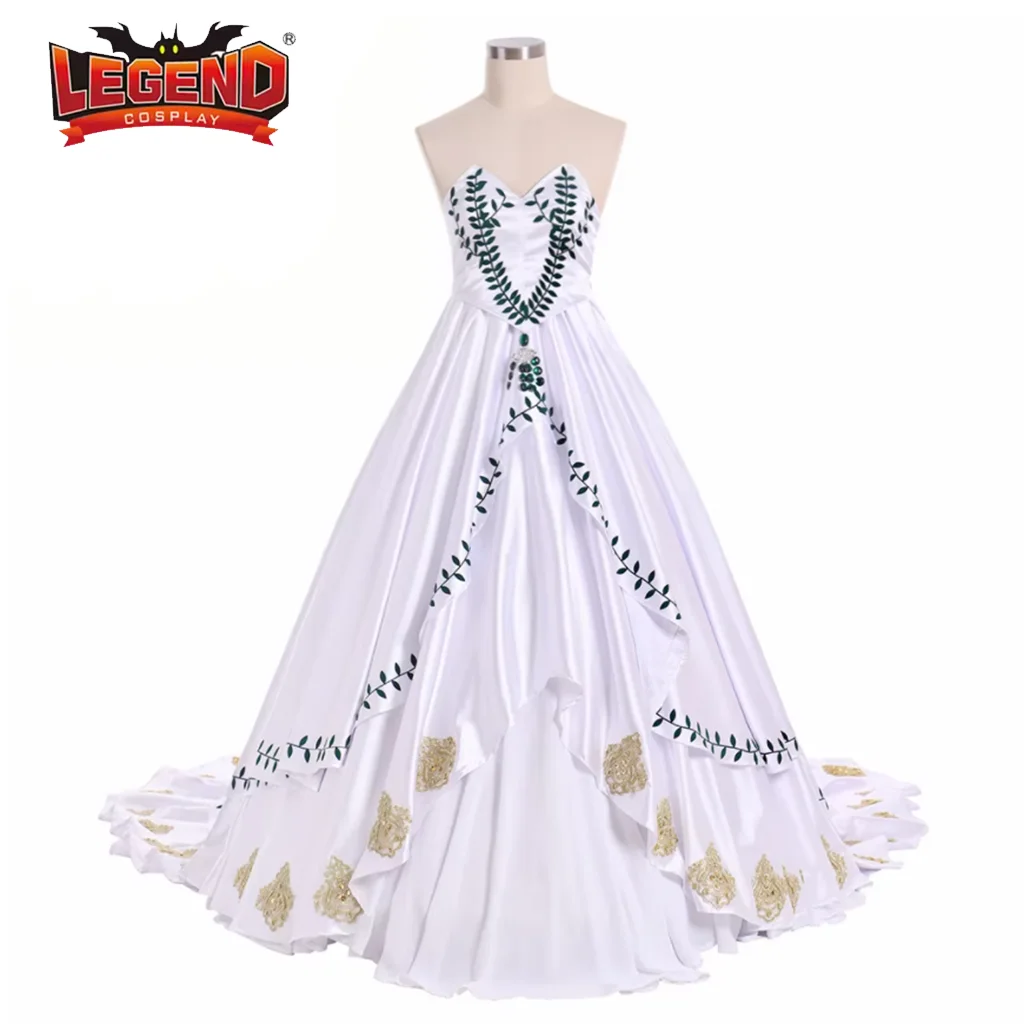 Final Fantasy IX Garnet til Alexandros XVII Cosplay Costume Garnet White Wedding Dress Dagger Princess Gown Ball Dress Halloween