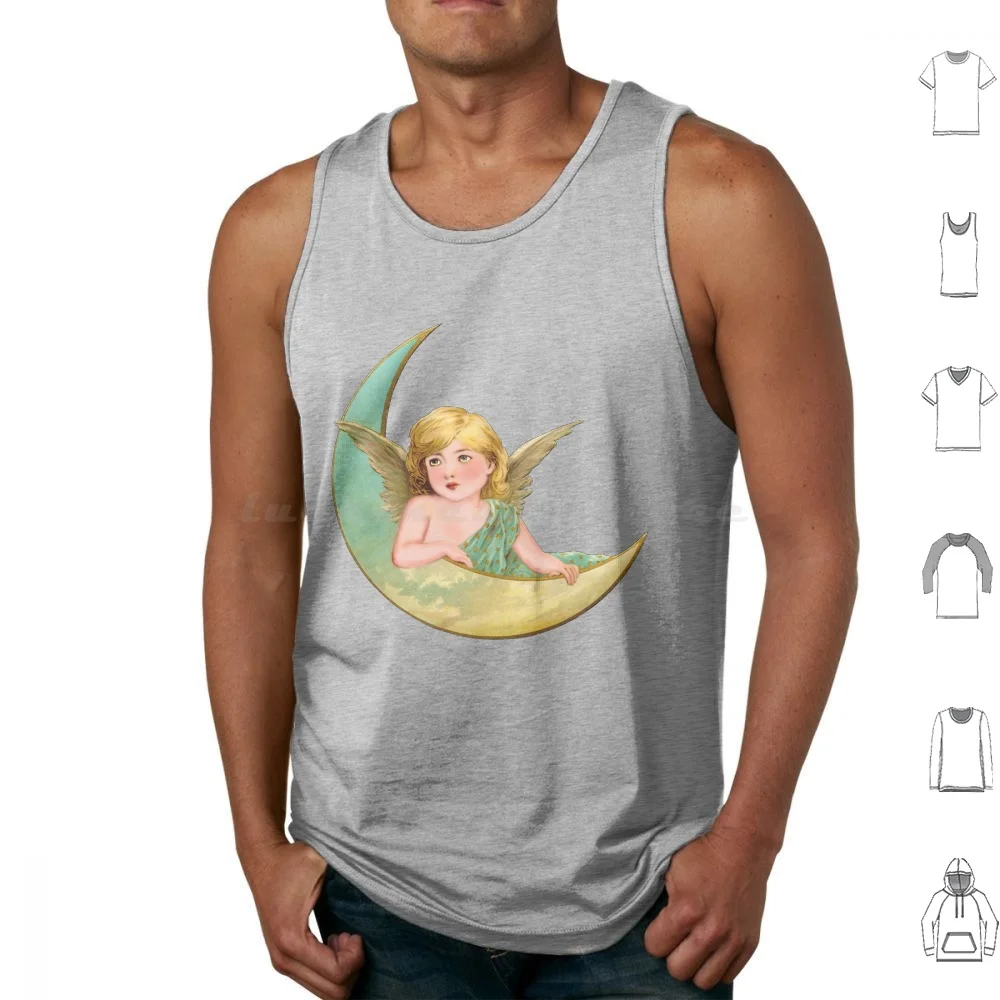 Angel Goth Vintage Aesthetic Tank Tops Vest Sleeveless Soft Grunge Goth Aeshtetic Occult Egirl Eboy Vsco Skater Artsy Y2k