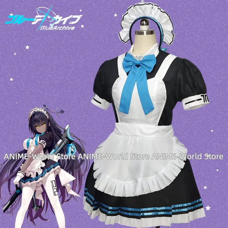 Kakudade Karinn Cosplay Costume Game Blue Archive Cosplay Dress Women Maid Suit Halloween Uniforms Anime Clothing Custom Made