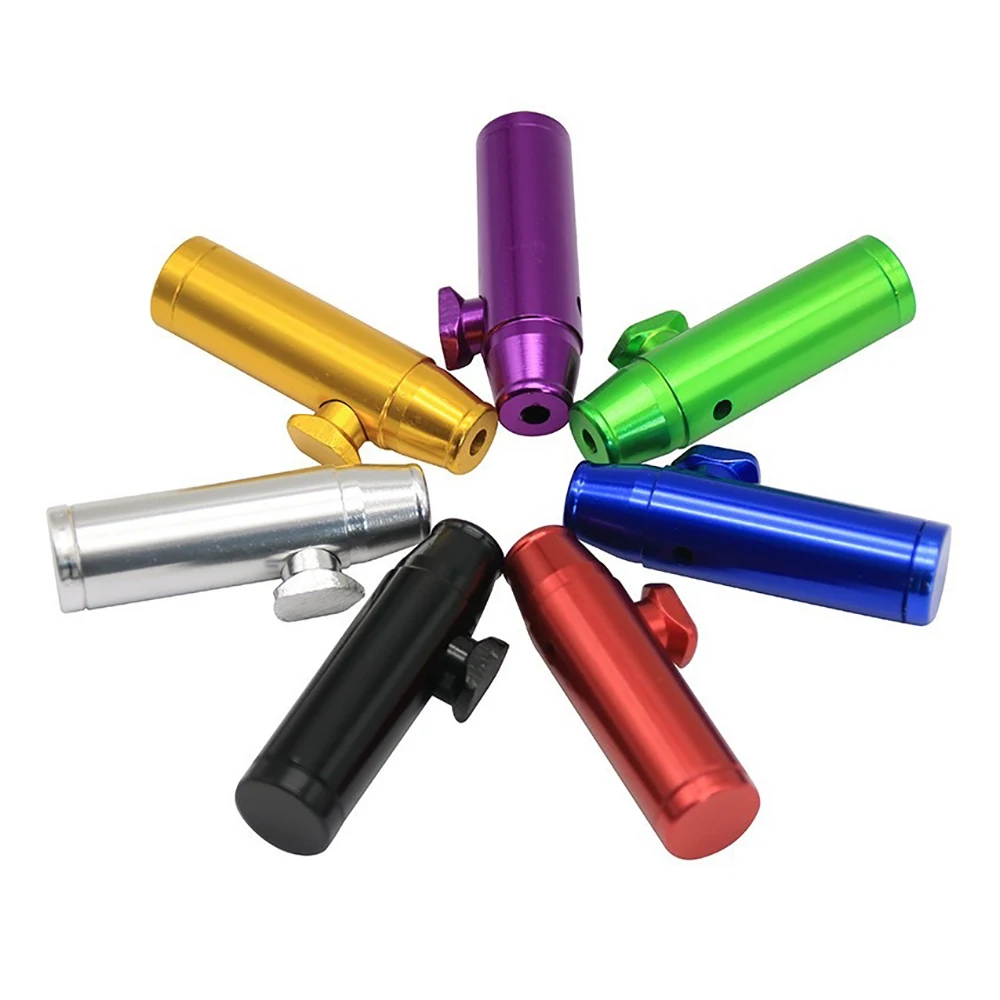 

Portable Metal Bullet Dispenser Cool Gadget Aluminum Alloy Leak-Proof Storage Bottle 53mm Metal Storage Jar Stash Cans