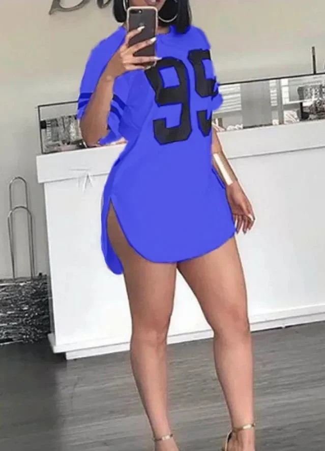 بلايز نسائية عالية الجودة للربيع/الصيف خطابات فضفاضة س الرقبة قصيرة الأكمام أزياء السيدات بلايز تي شيرت اللباس #4