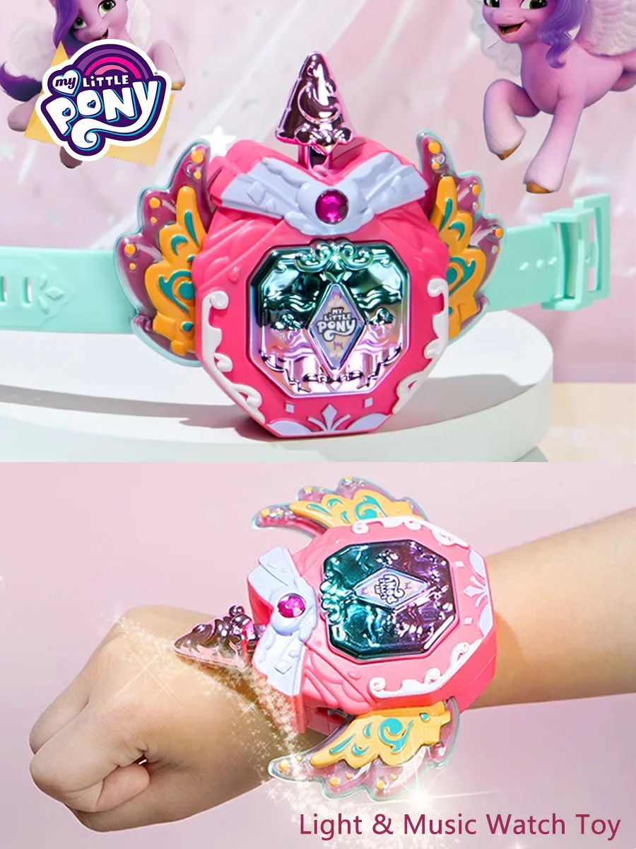 

Hasbro My Little Pony Music Watch Toy Shining Deformation Clock Model Collection Acton Figure Girls Kids Birthday Gifts