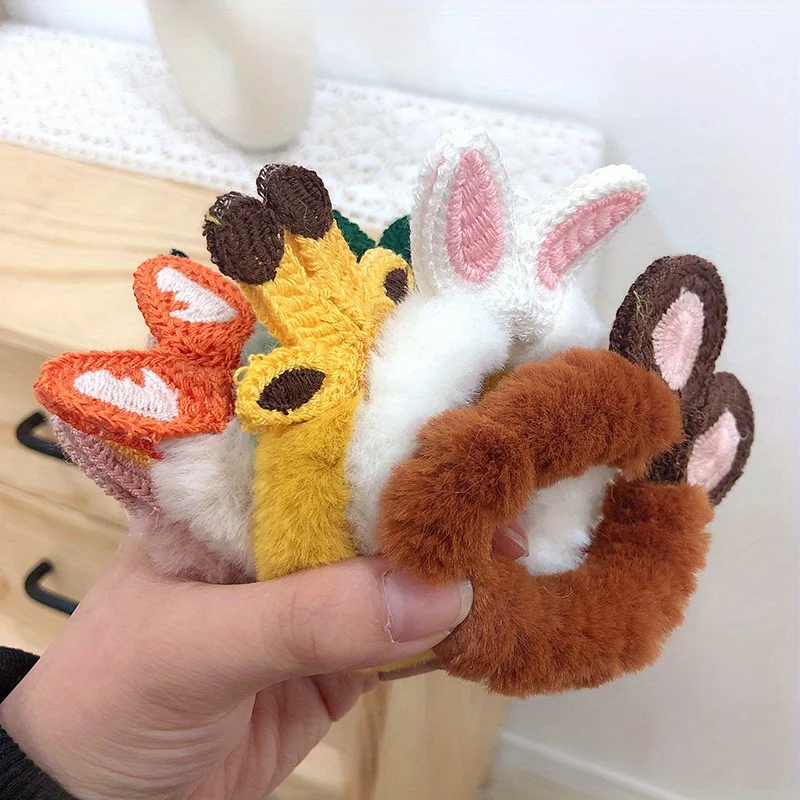 

Animal Ear Headband Set Plush Cat Ears & Antlers Winter Warm Elastic Hair Band for Women Girls Christmas Theme