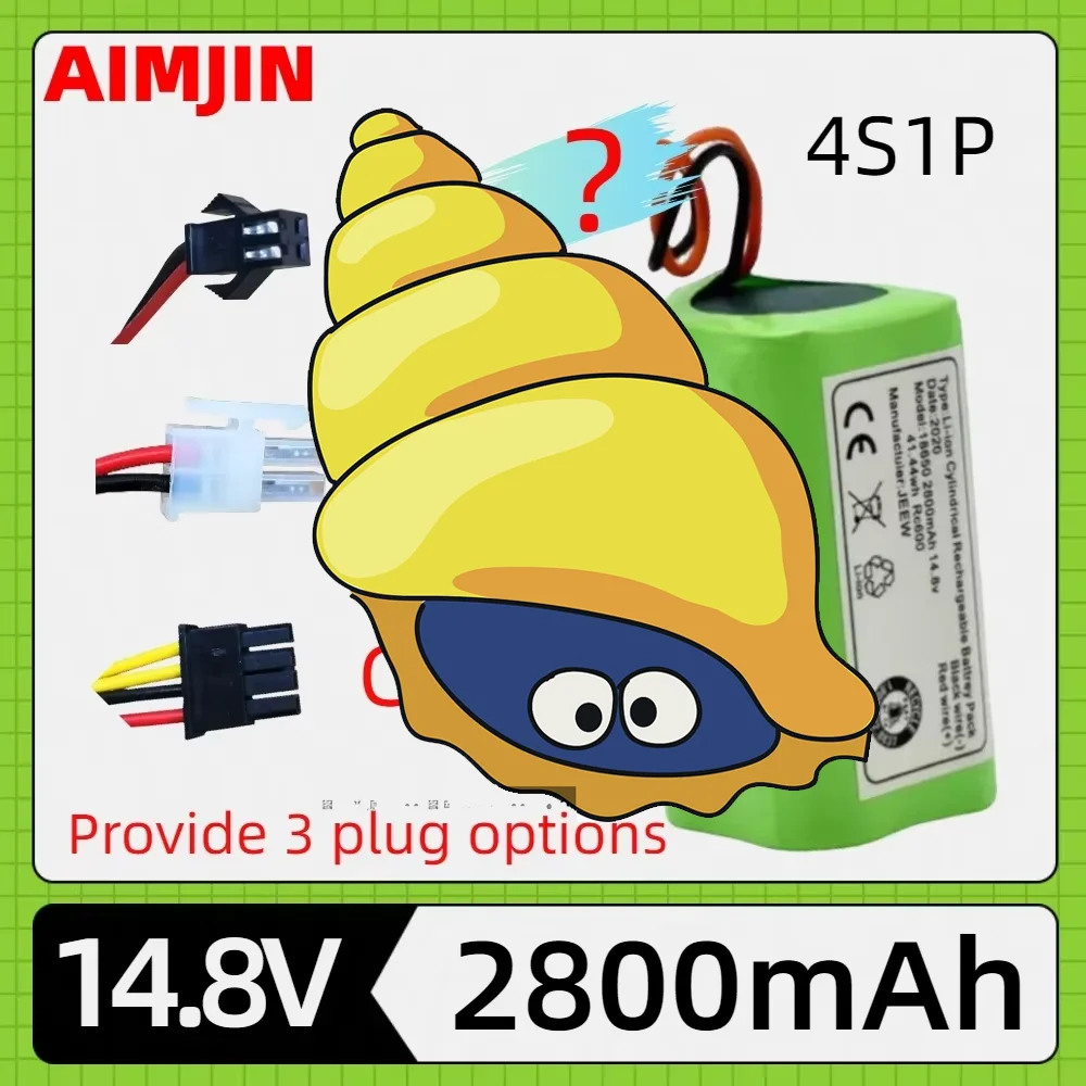 

4S1P 14.4V 2800mAh Li-ion Battery for Conga Excellence 990 1090 Ecovacs Deebot N79S N79 DN622 Eufy Robovac 11 11S 12 35C X500