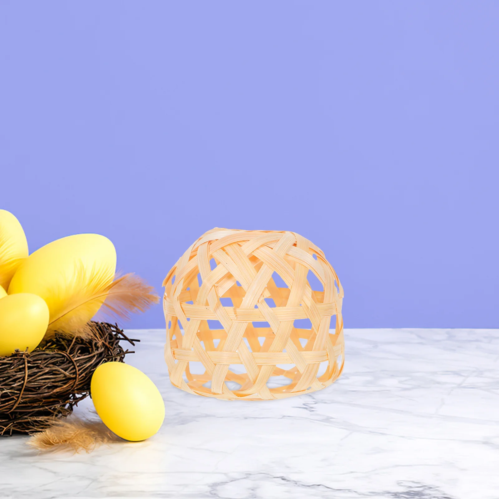 

6Pcs Small Bamboo Woven Lanterns Elegant Rustic Lamp Covers for DIY Projects Cultural Decorations Warm Ambient Lighting Set