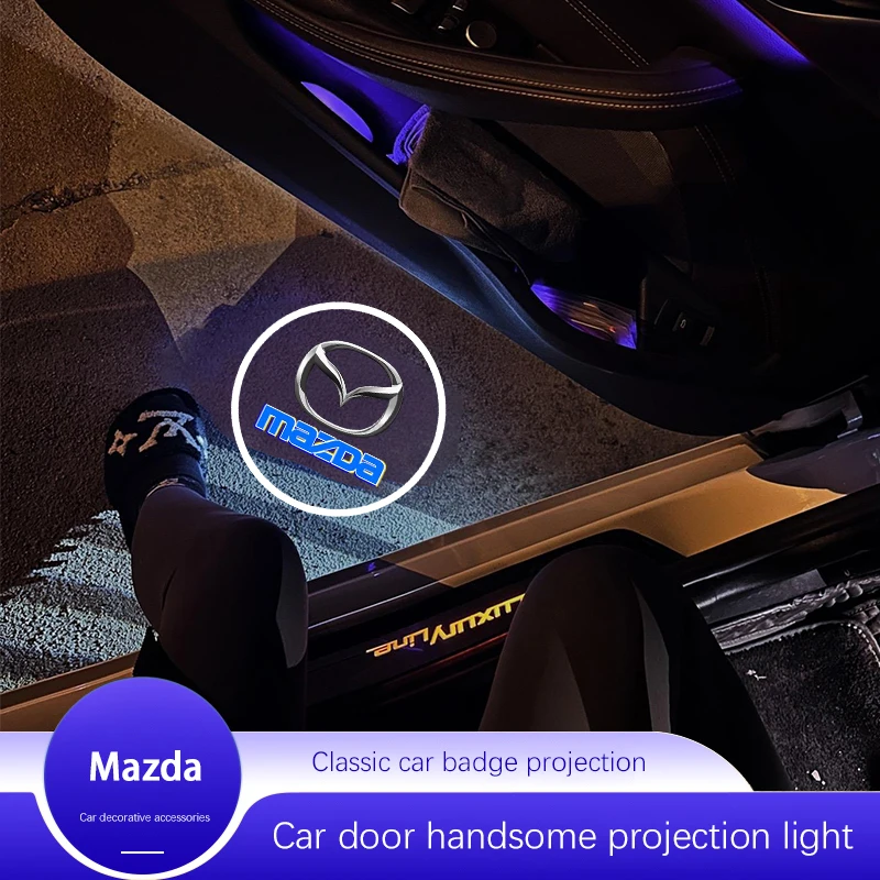 

2pcs Mazda Car Door Welcome Light HD Projector Lamp For Mazda 3 6 2 5 CX5 CX3 Atenza MX5 CX7 Axela CX30 CX90 CX60 CX50 MX30 CX9