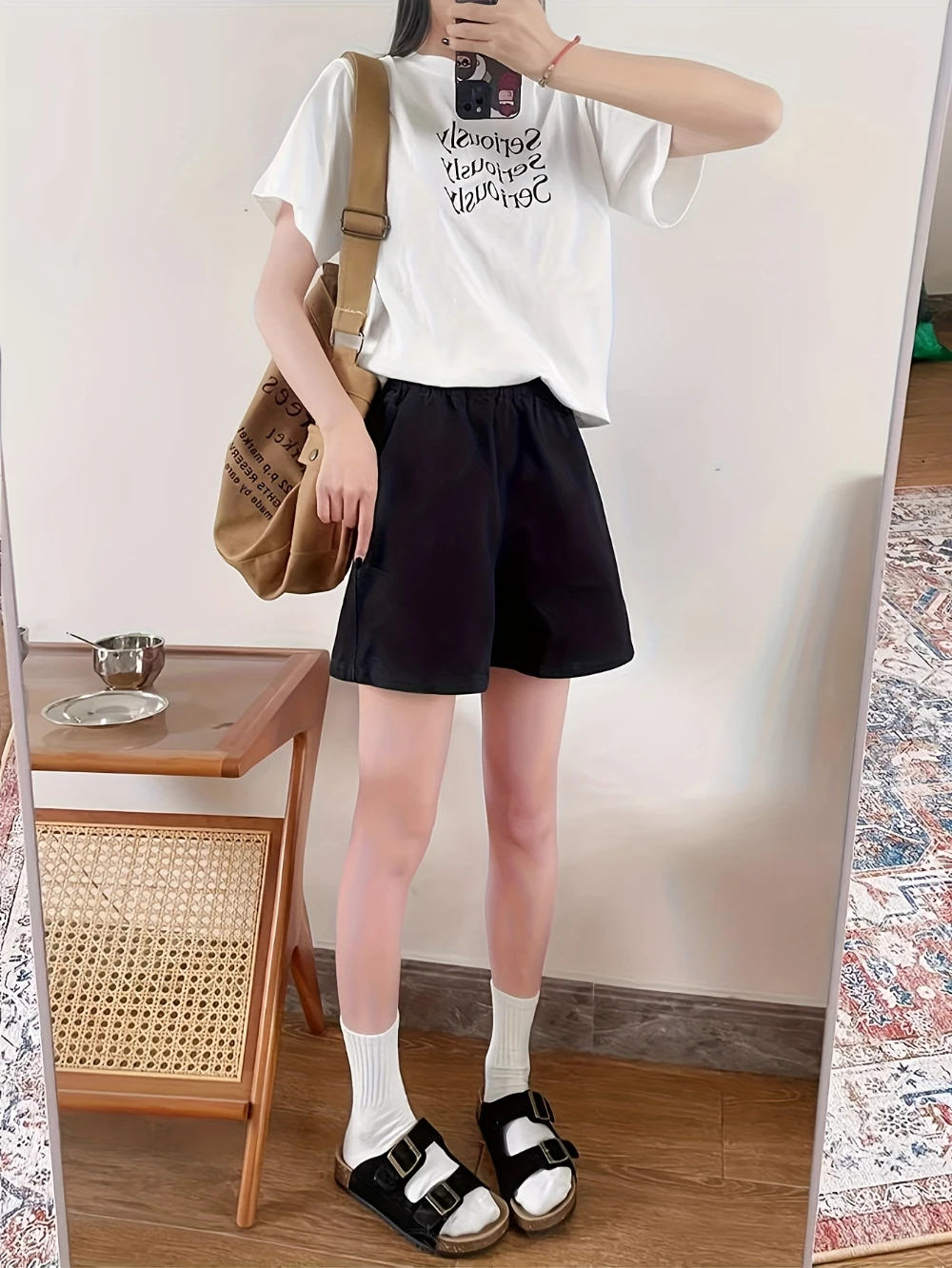 Women'S High-Waisted Elastic Casual Shorts with Pockets Breathable Shorts Suitable for Fitness, Running, and Everyday Wear