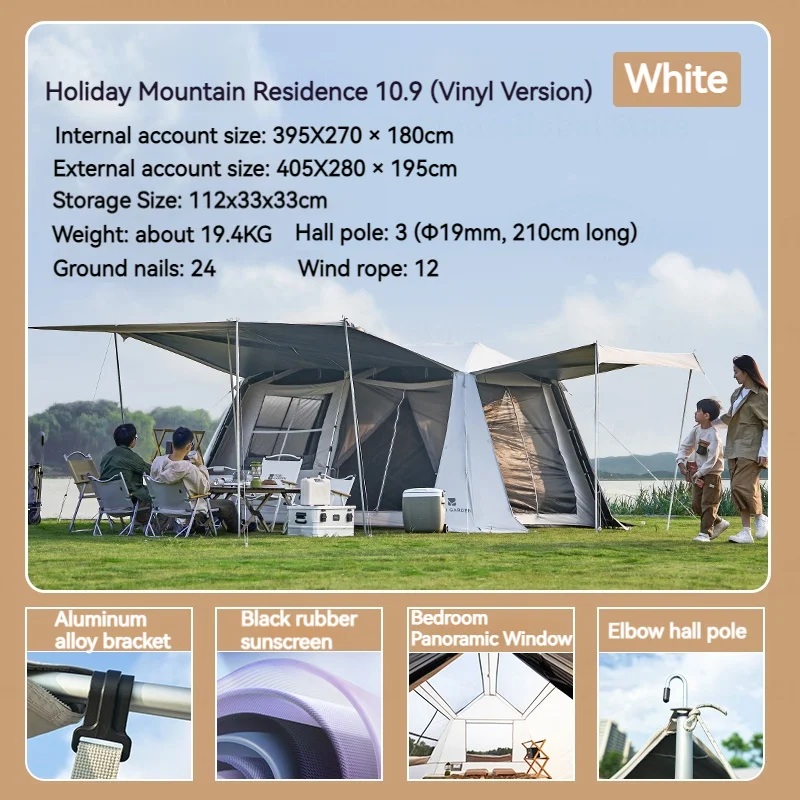MOBI GARDEN Camping Automatic Tent Holiday Mountain Residence 10.9