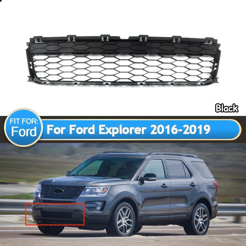 Ford 2016-2019 Ford Explorer Front Bumper Lower Grille For FB5Z-17K945-AA Black