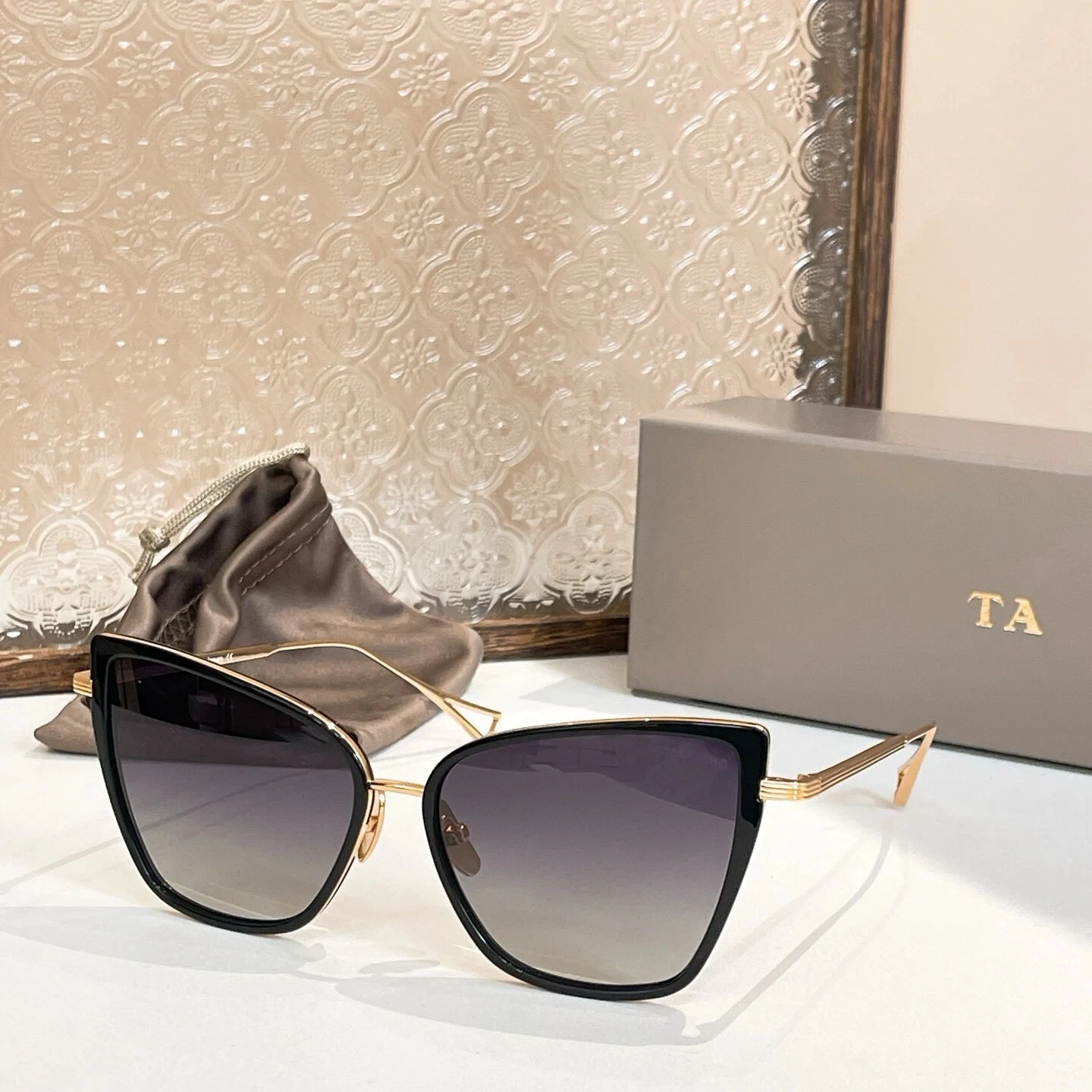 

Authentic For DIYTA DT DLS932 Gradient Purple Lenses Men Women Sun Glasses Alloy+Acetate Frame Male Couple Eyewear With Box