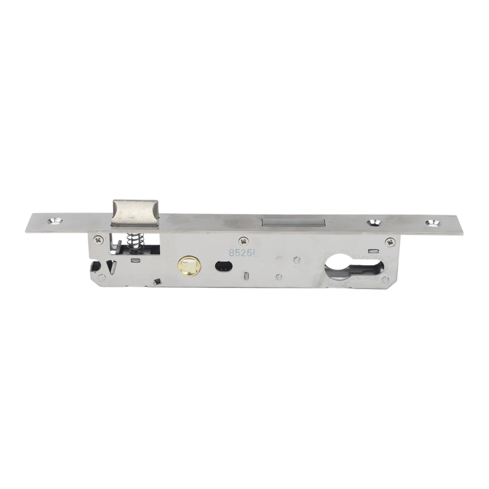 DIN Reversible Mortice Lock 360 Rotating Latch Fits Tubular Frame Constructions Brushed Stainless Steel 85x25mm
