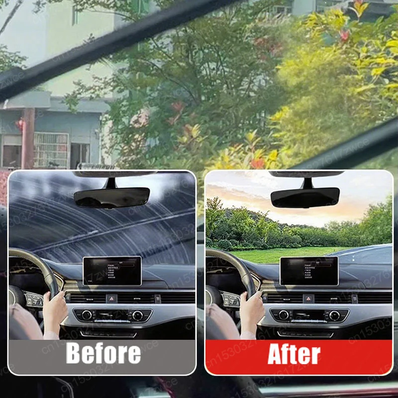 طقم طلاء تلميع زجاج السيارة لفرشاة تنظيف فيلم زيت الزجاج الأمامي، تنظيف الزجاج التلقائي، طارد المياه، مضاد للمطر، مسعور