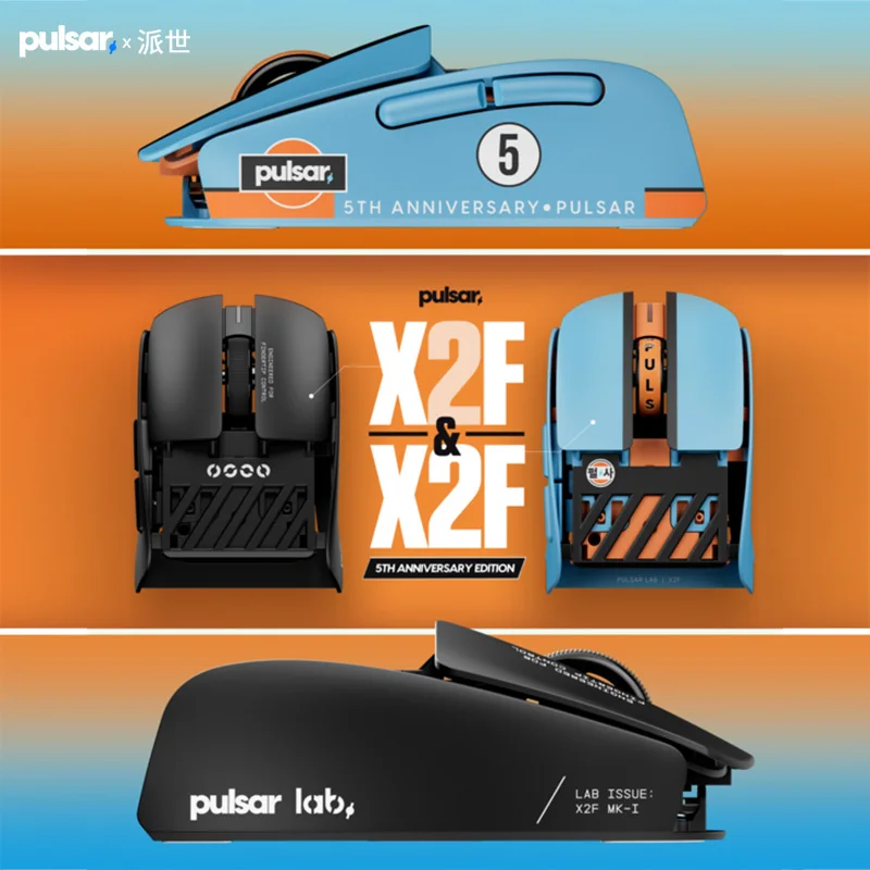 Ratón Pulsar X2F, ratón inalámbrico de modo Dual, Sensor de XS-1, tasa de orollamiento de 8000Hz, ratón ligero para juegos de 38 gramos, accesorios para Gamer y PC