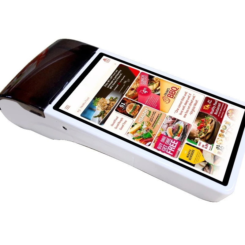 Handheld Android POS+system Touch Screen POS Terminal Cash Register with 5.0 IPS Display SIM Card Slot Mobile Payment Services
