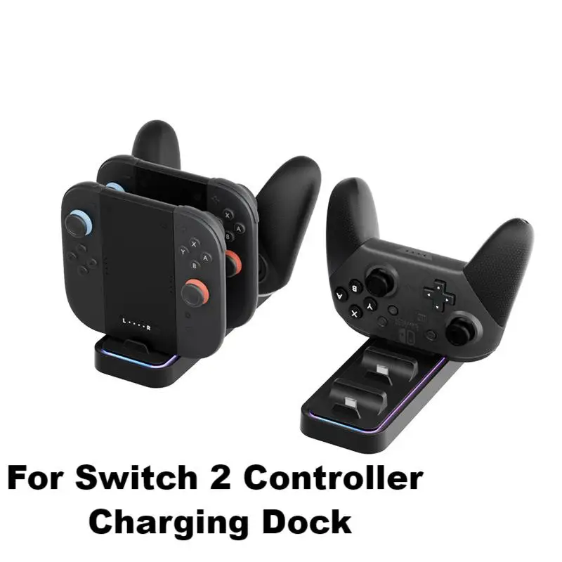 AOLION For Switch 2 Pro Controller Charging Stand Type C Multi in One Switch2 Joycon Controller Charging Stand