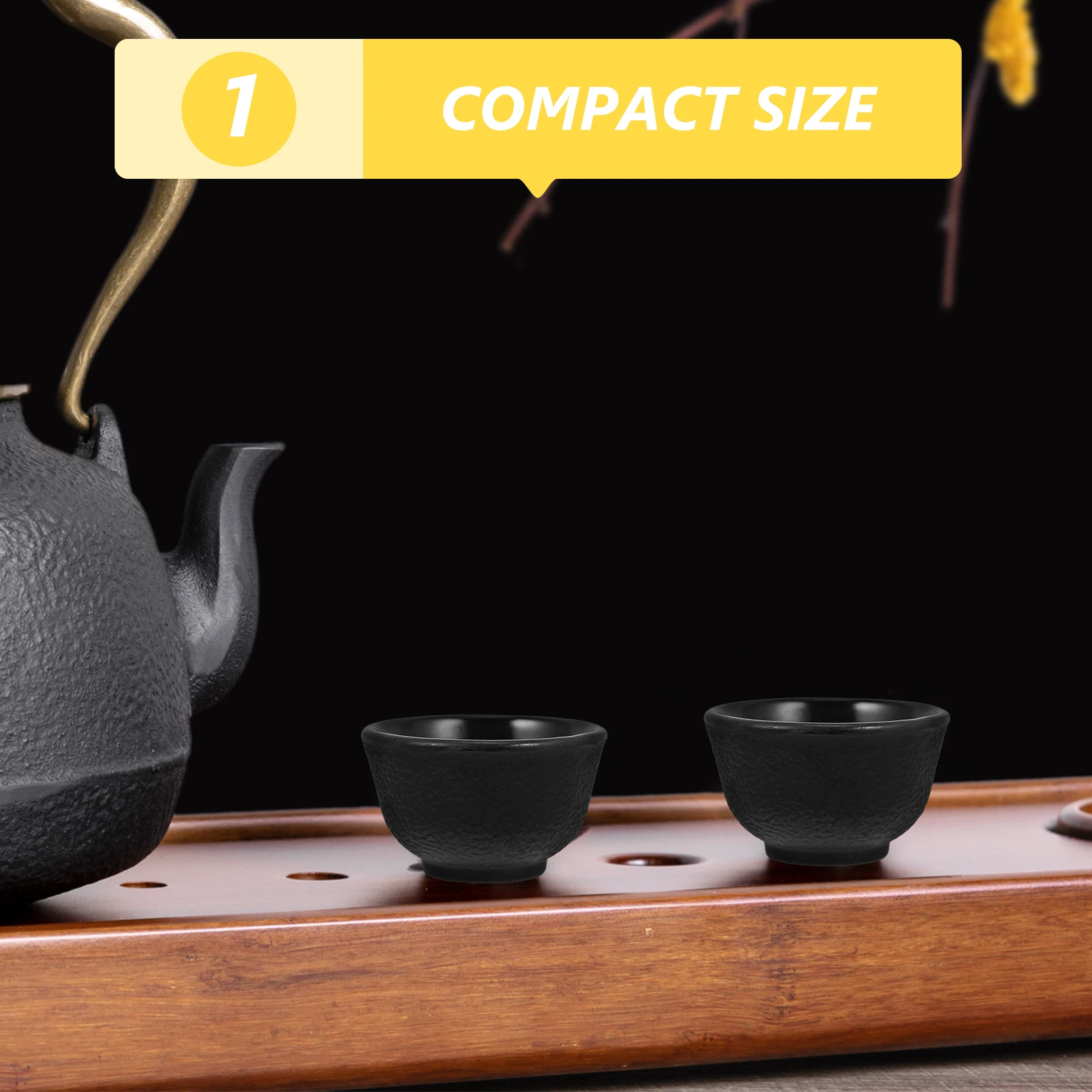 

Cast Iron Tea Cup Japanese Style Teaware Hot Cold Drinks Dishwasher Safe Tea Drinking Cup Retro Kung Fu