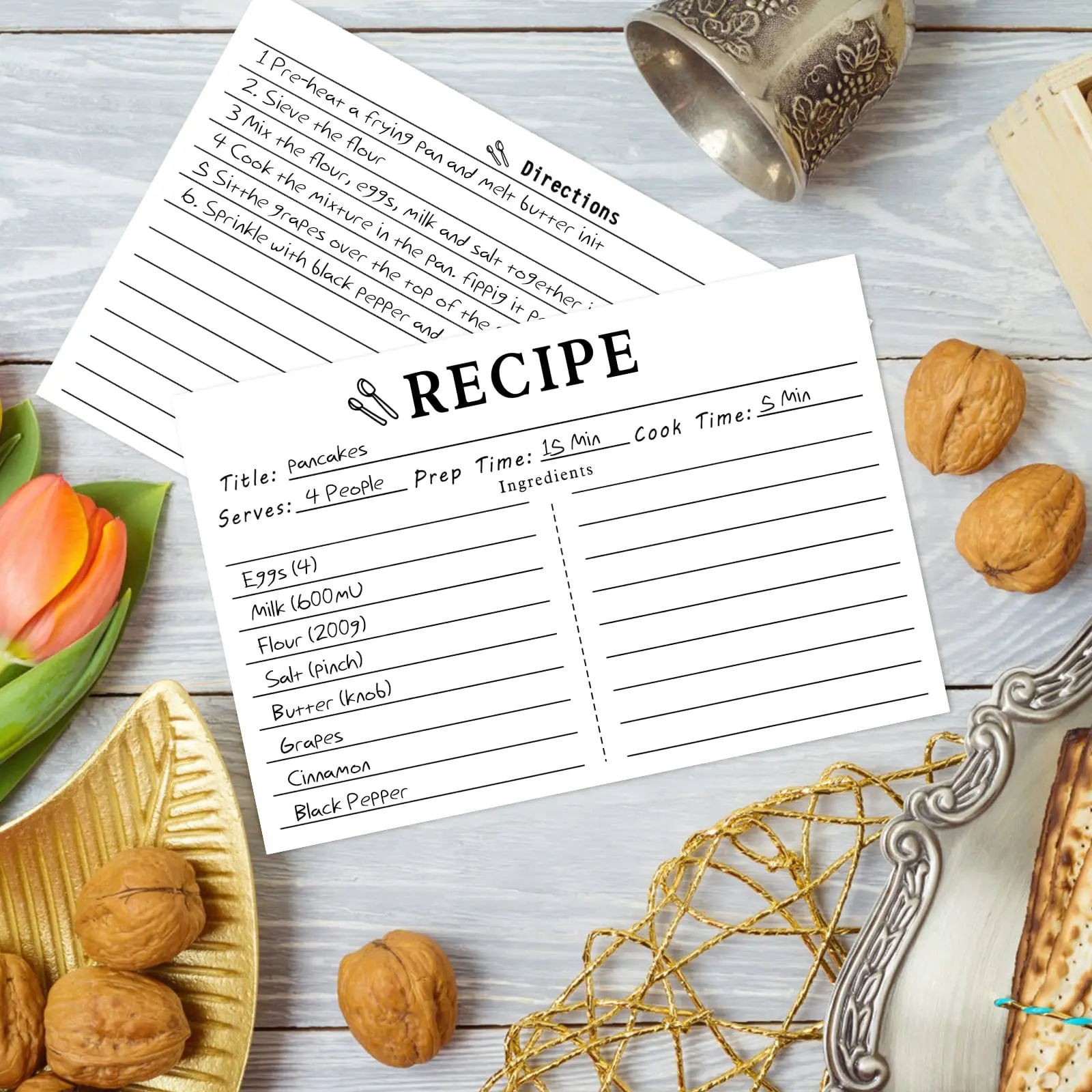 50 قطعة بطاقات وصفة المطبخ أوراق وصفة فارغة مزدوجة الوجهين ورقة سميكة وصفات بطاقات الزفاف الزفاف دش بطاقة ملاحظة بطاقة