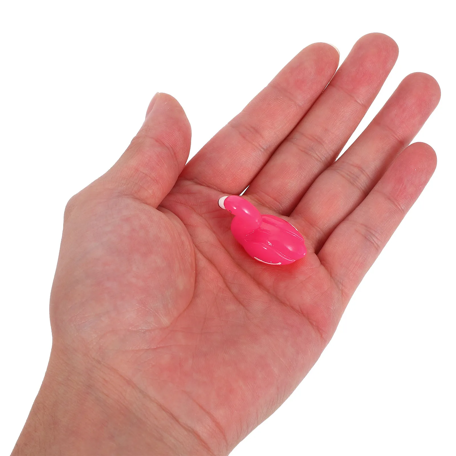 100Pcs Mini Resin Flamingo Sculptures Tiny Pink Figures for Fairy Garden Micro Landscape DIY Home Decor Cake Decorations