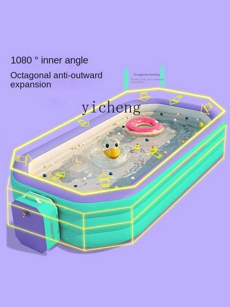Tqh Children's Outdoor Large Inflatable Swimming Pool Household Indoor Swimming Pool Foldable