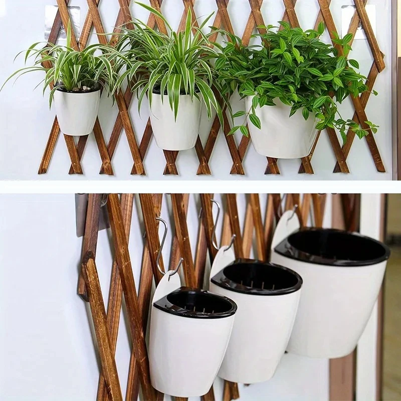 Self-Watering Wall Hanging Planter,Railing Flower Pot,Vertical Garden  Planter,Hanging Plant Pot Balcony,Fence,Patio Indoor - AliExpress 15