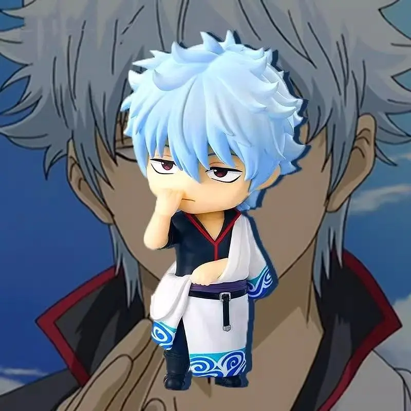 

Anime 2420# Sakata Gintoki Action Figures Gintama Figurine Q Version PVC Model Collection Ornament Toys Peripheral Doll Gifts