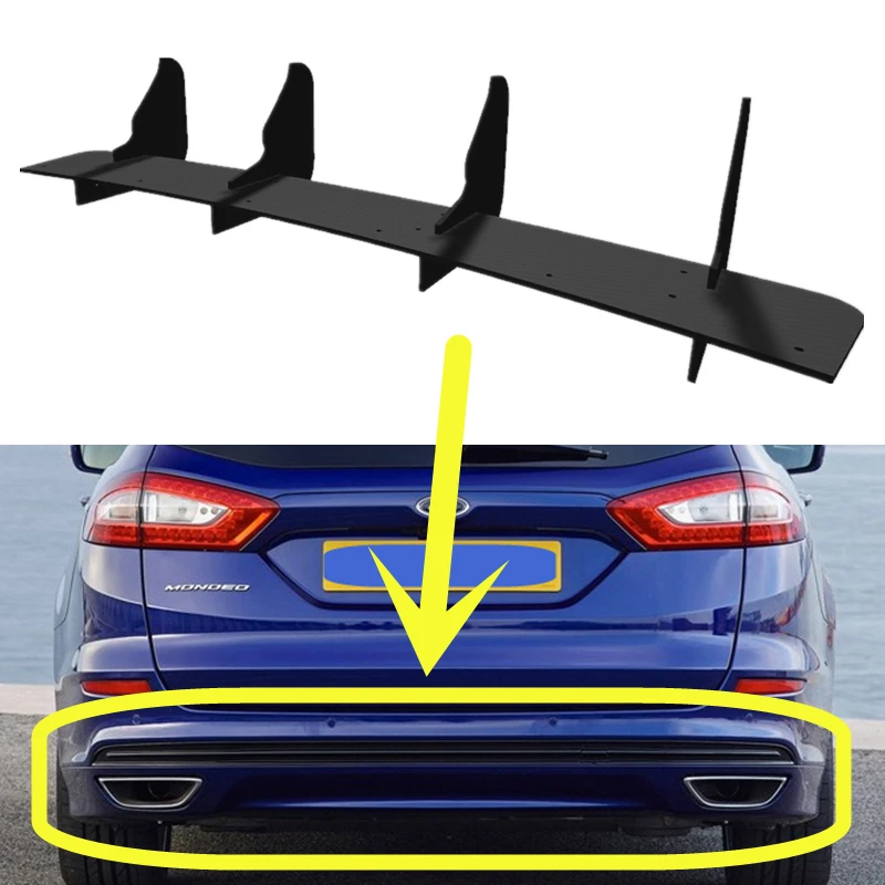 

For Ford Mondeo Wagon 2015 2016 Year Rear Diffuser Bumper Lips Spoiler Splitter Body Kit Accessories