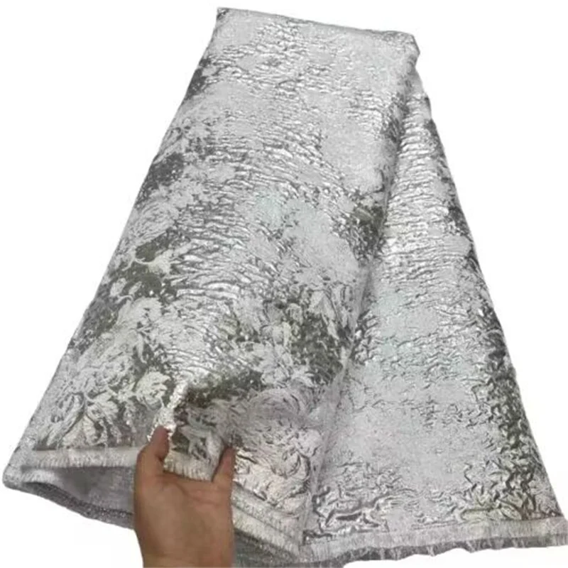 

High Quality Nigerian African White Lace Fabric Embroidery French Tulle Lace Material For Wedding Dress FHD679