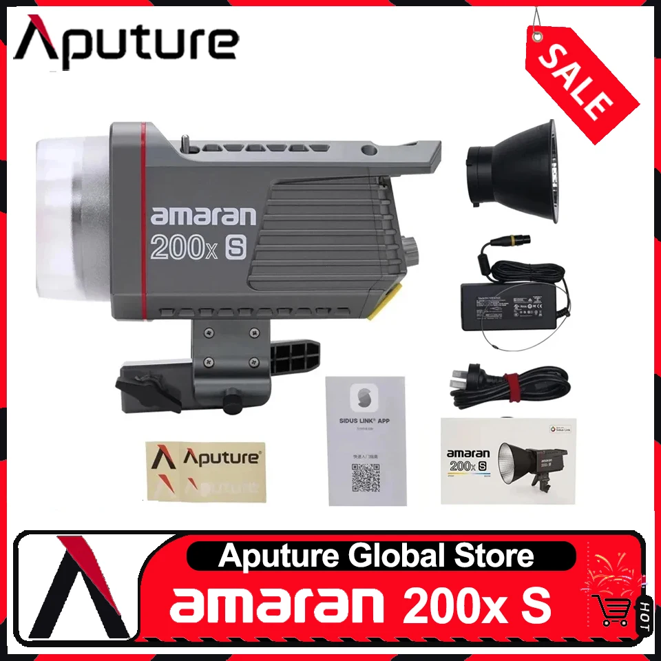 Aputure Amaran 200x S Bi-color Spotlight 200w COB Video Light for Photography 2700-6500K APP Control Amaran 200d S/100x S/100d S