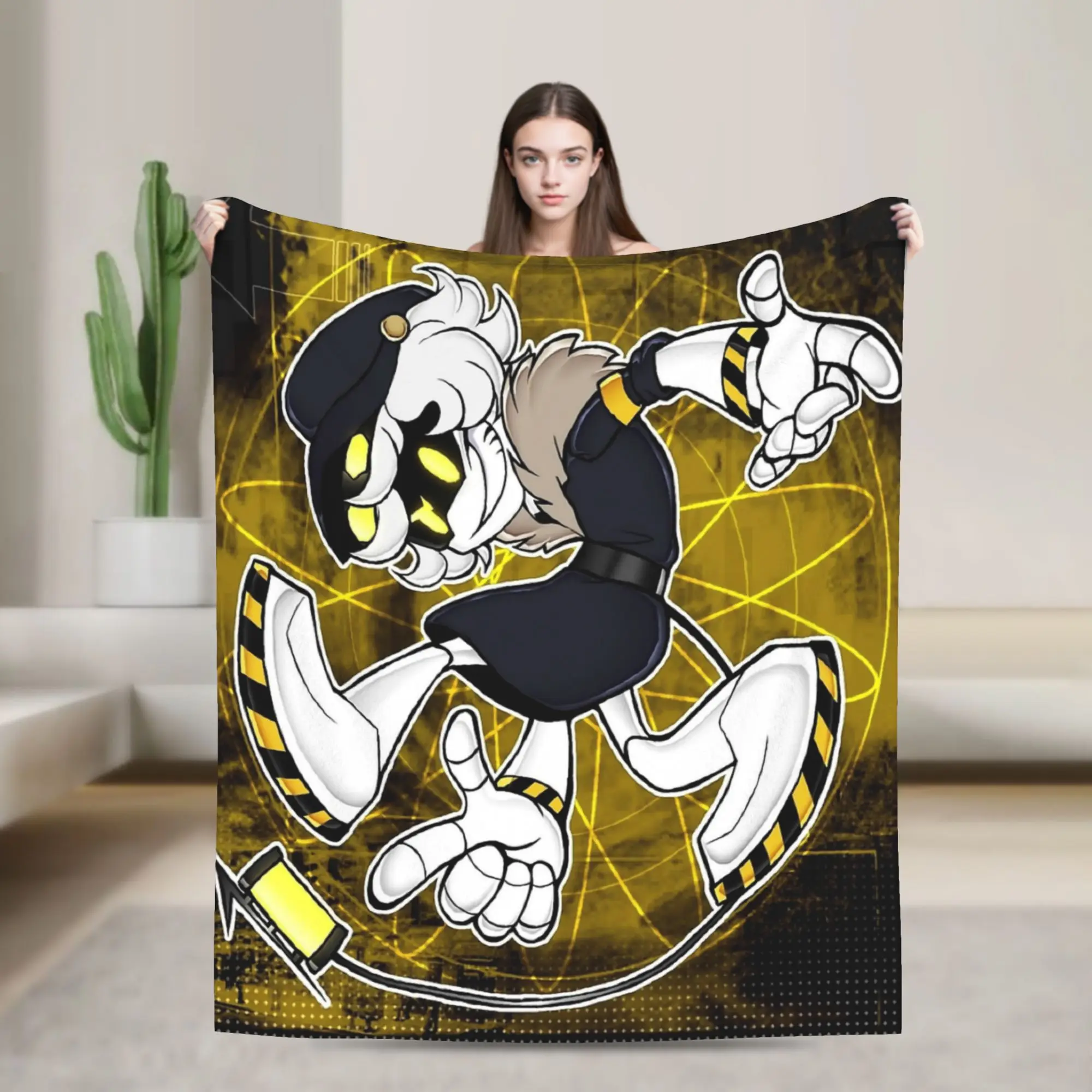 Murder Drones TV Series Throw Blanket for Couch Horror Anime Soft Fuzzy Plush Blanket 50x60 Inch Multiple Sizes Bedspread