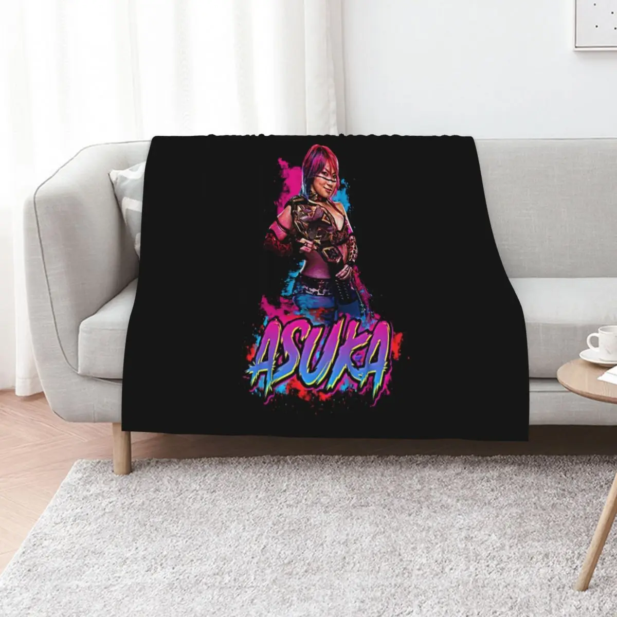 Asuka Asian Wrestler Throw Blanket Plaid Giant Sofa Beautifuls Designers Flannel Hairy Blankets