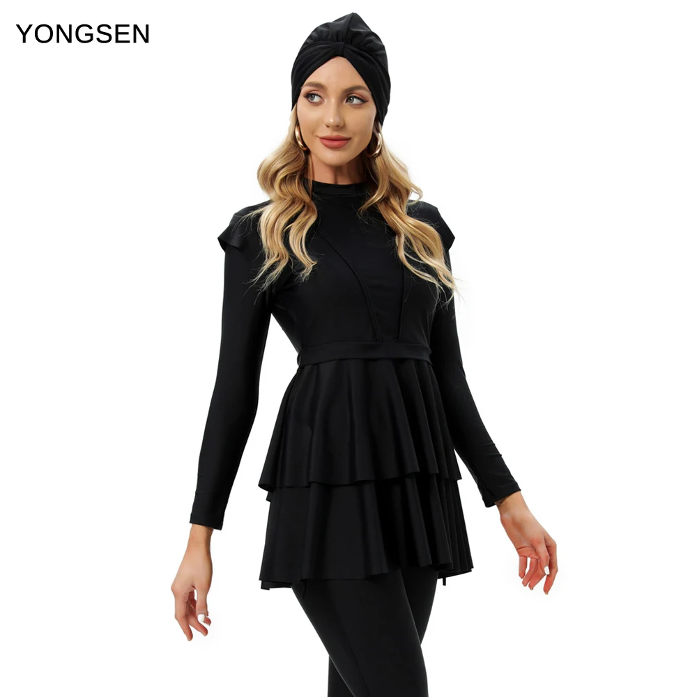 YONGSEN Sport Burkini 2024 - UV50+ Muslim Swimwear, Long Sleeve Rash Guard Swimsuit