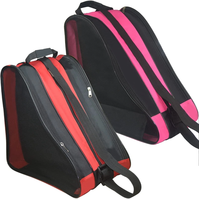 Sacos de armazenamento de grande capacidade para patinar sapatos, carry pouch, cintos ajustáveis, patins inline organizadores, portátil patins saco, novo