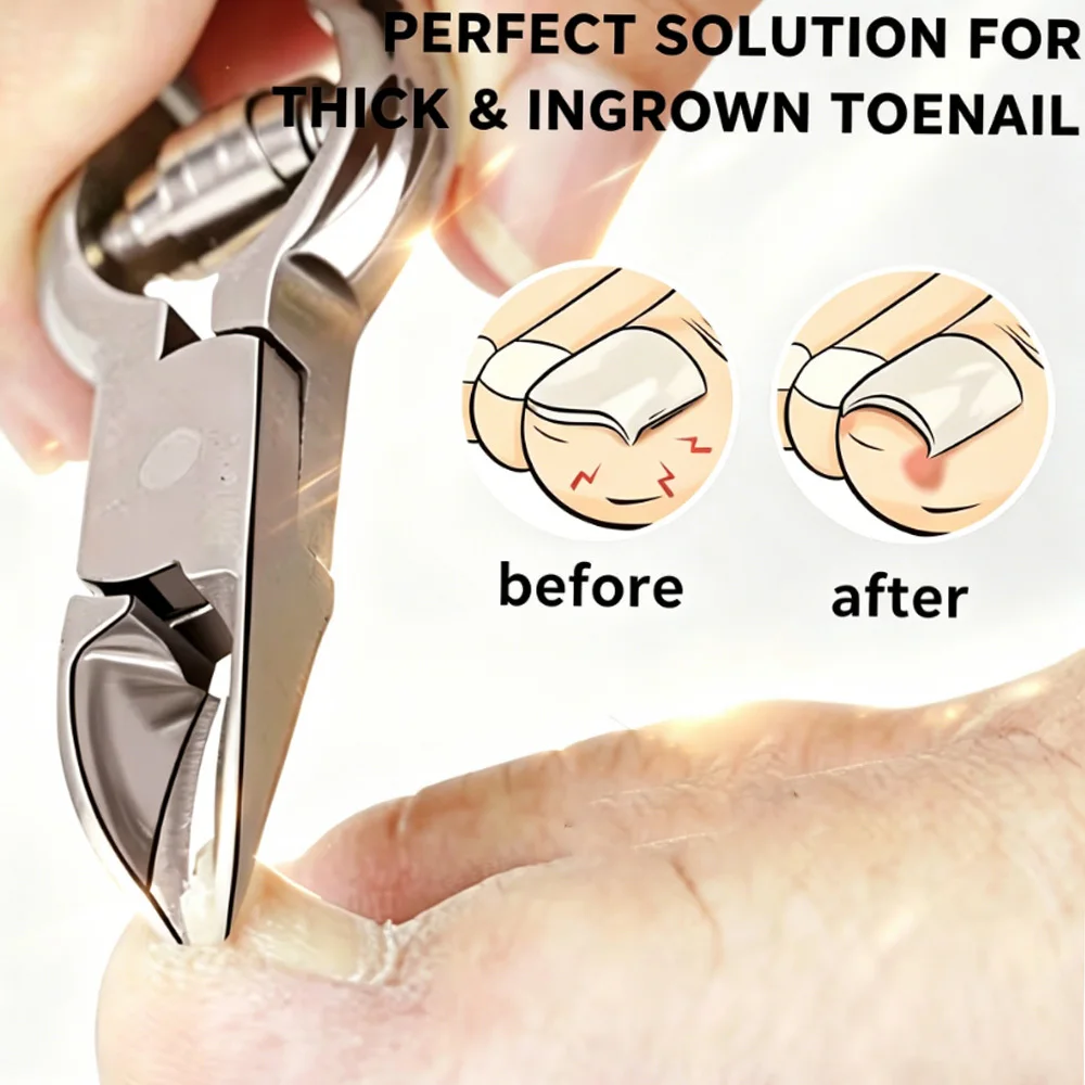 Thick nail and embedded high carbon stainless steel nail clippers, suitable for trimming thick or hard nails with thick nails