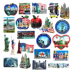 North America USA New York Fridge Magnets Tourism Souvenir Refrigerator Magnetic Sticker Collection Gift