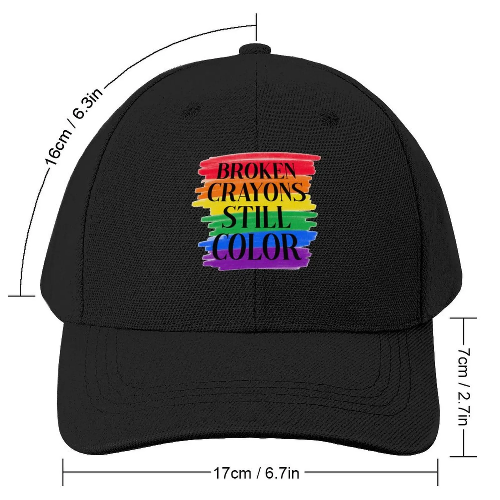 Broken Crayons Still Color. Baseball Cap Golf Hat Icon Fashion Beach Golf Men Women's