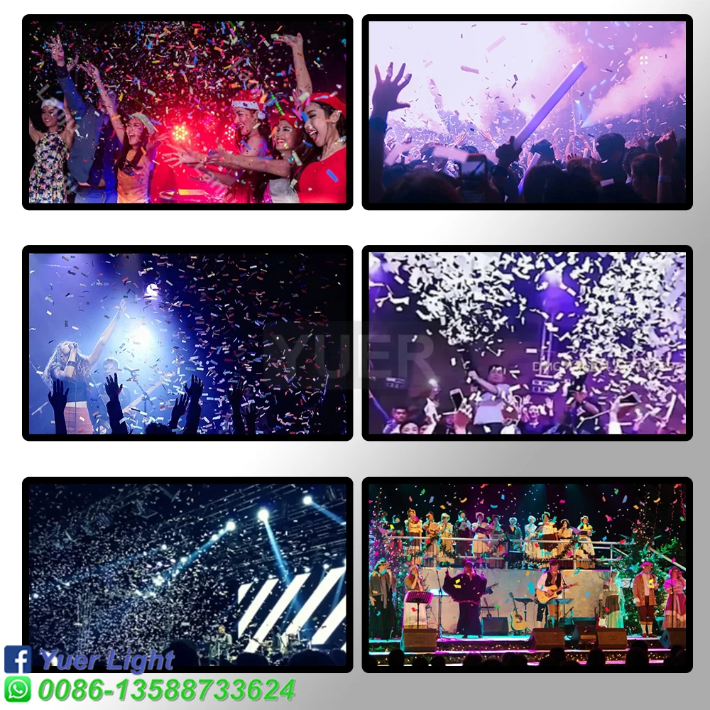 3 Head Electric confetti cannon gun DJ fireworks birthday wedding Ktv handheld machine stage atmosphere petal paper equipment