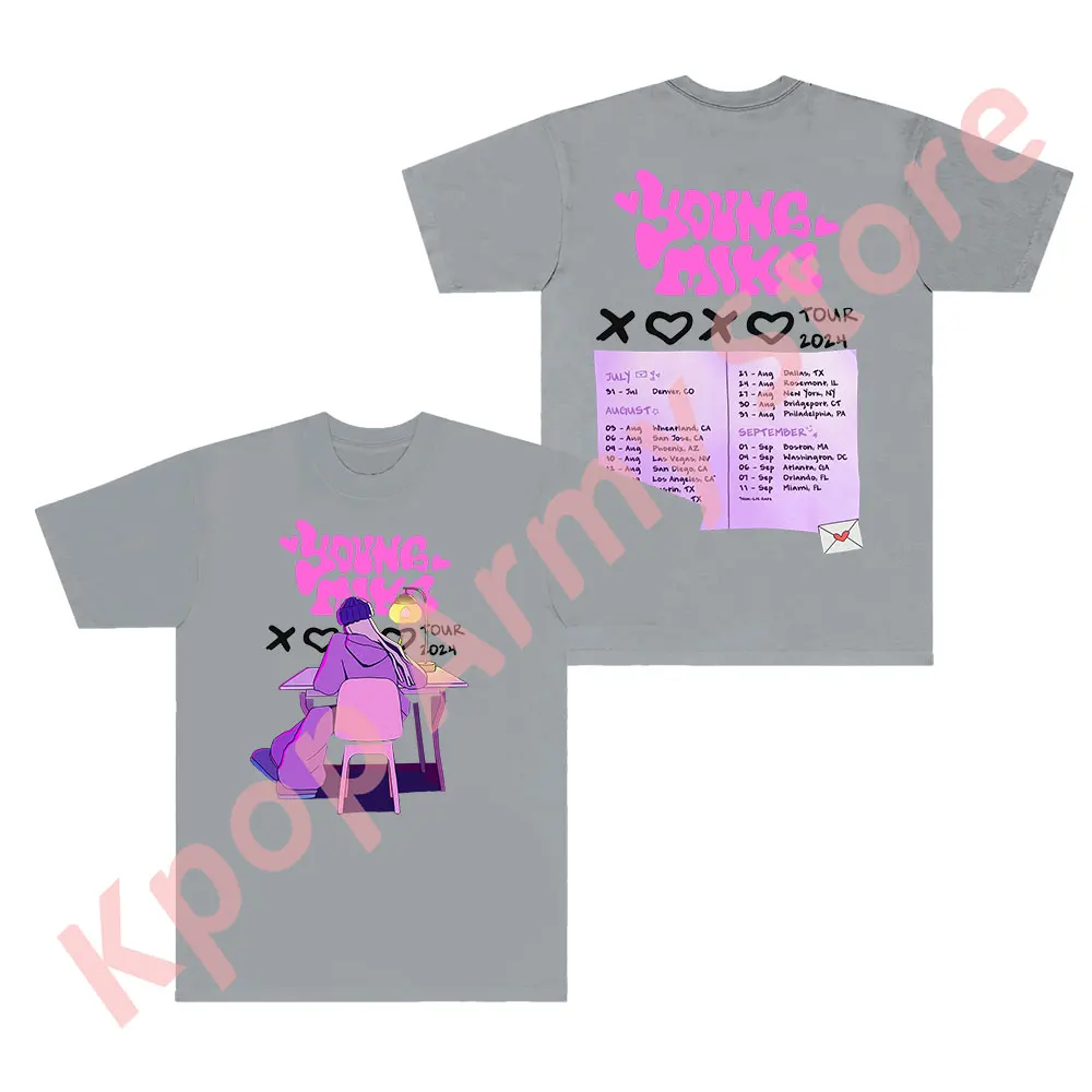 Young Miko XOXO Tour Merch t-shirt Rapper New Logo Tee donna uomo moda Casual HipHop Style manica corta