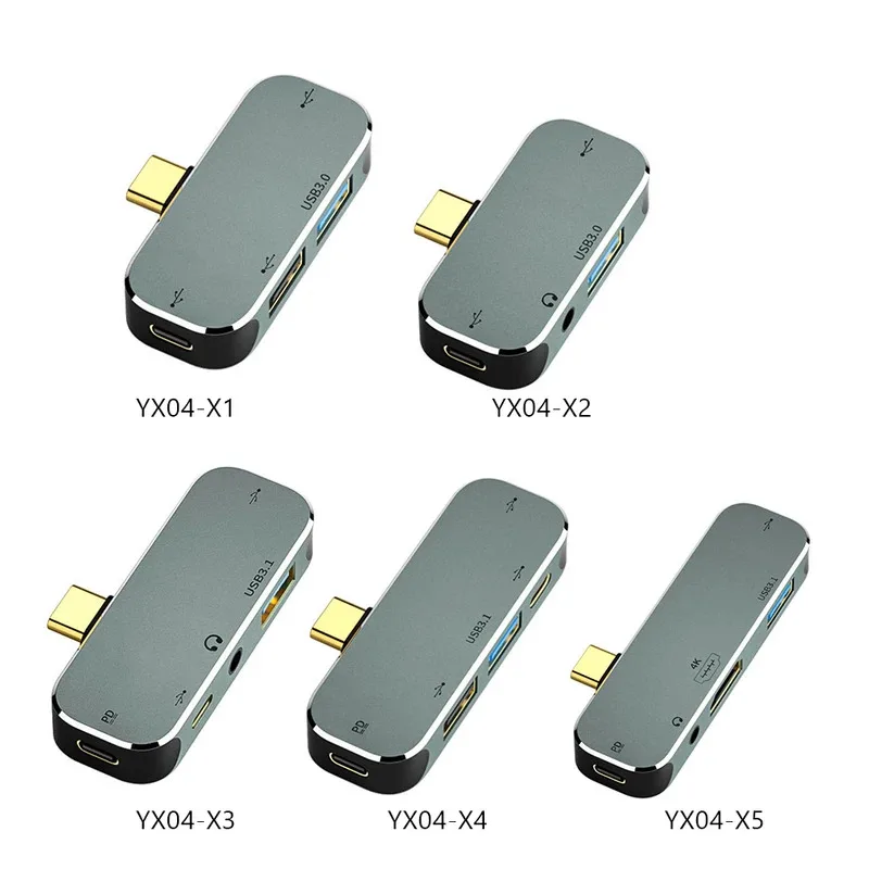 Type-C 拡張ハブ 3.55mm ジャック PD100W USB3.0/USB2.0/USB3.1 HDMI 対応 USB エクステンダー PC コンピューター ラップトップ スプリッター