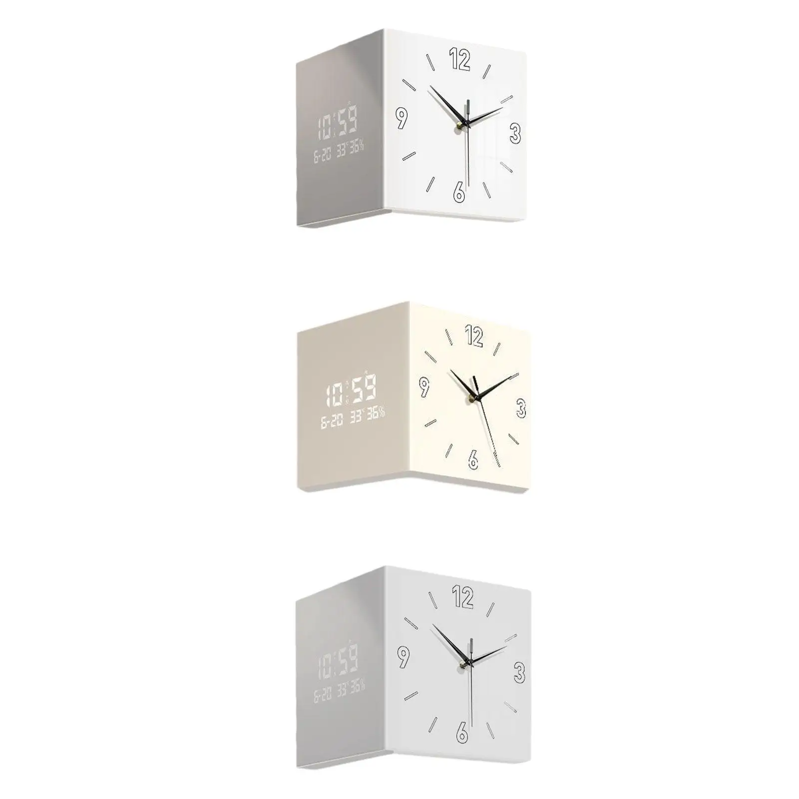 

Угловые настенные часы, ночник, часы для отдыха с дистанционным управлением, светодиодные часы, бесшумные